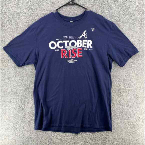 Gildan Fanatics 2022 October Rise Atlanta Braves T-Shirt Men’s Sz XL NWOT - Picture 1 of 4